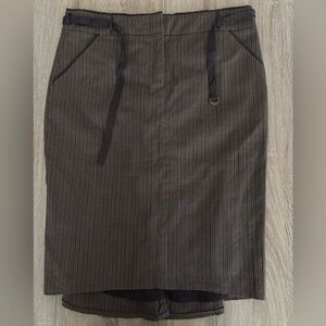 BCBGMAXAZRIA BROWN STRIPE SKIRT